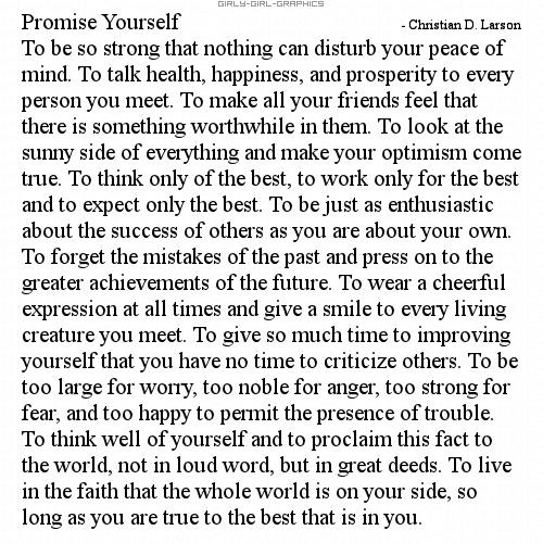 Promise Yourself